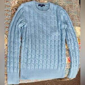 GAP Light Blue Cable Crew Neck Sweater
